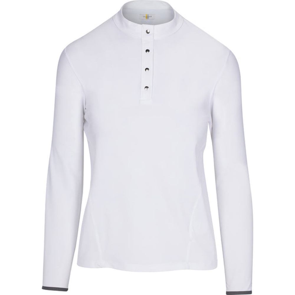 Callidae The Tech Riding Polo in White Polo/Black